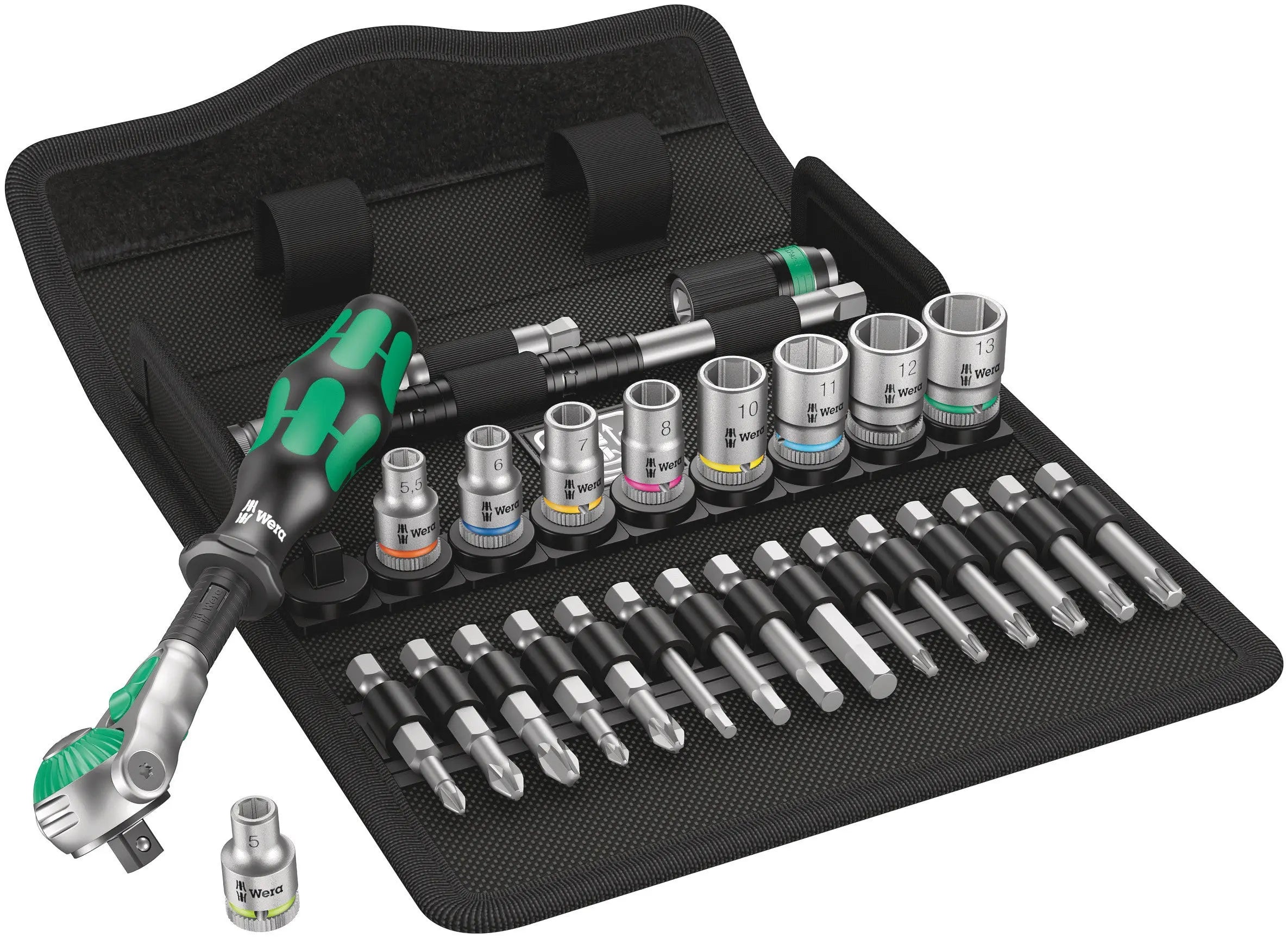 Wera 8100 SA 6 ZYKLOP SPEED RATCHET SET 1/4 28 PCS RATCHET SET 1/4" DRIVE METRIC 05004016001 Wera