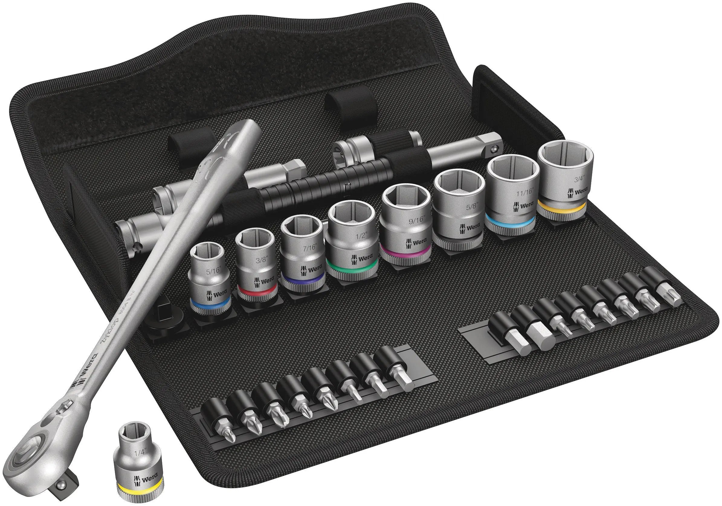 Wera 8100 SB 11 ZYKLOP METAL RATCHET SET. IMPERIAL 3/8 29 PCS RATCHET SET WITH SWITCH LEVER IMPERIAL 05004051001 Wera