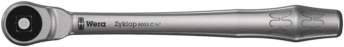Wera 8003 C ZYKLOP METAL RATCHET 1/2 FULL METAL RATCHET WITH PUSH-THROUGH SQUARE 05004063001 Wera