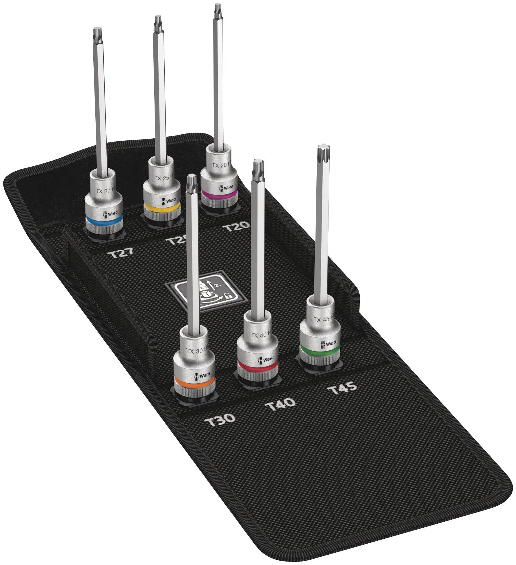 Wera 8766 C TX HF 2 ZYKLOP BIT SOCKET SET WITH 1/2" DRIVE SOCKET WITH HOLDING FUNCTION 6PCS 05004211001 Wera