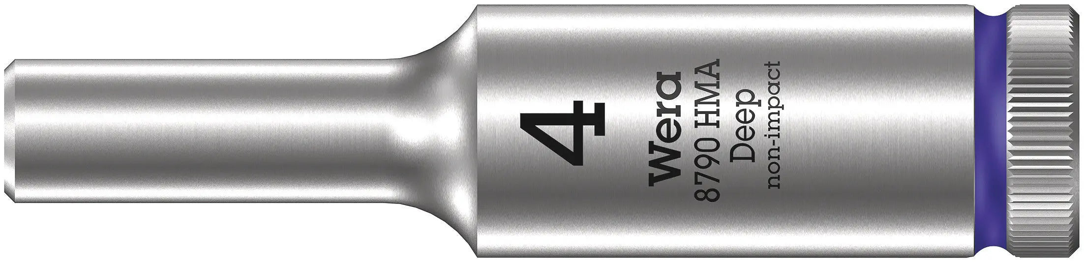 Wera 8790 HMA Deep Sockets (1/4" Drive Sockets - deep - 6-point) 1/4" Deep Socket SW 4 violett 05004500001 Wera