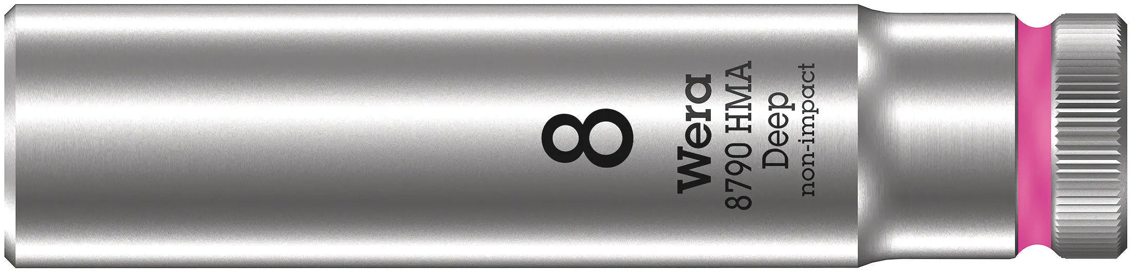 Wera 8790 HMA Deep Sockets (1/4" Drive Sockets - deep - 6-point) 1/4" Deep Socket SW 8 neon pink 05004505001 Wera