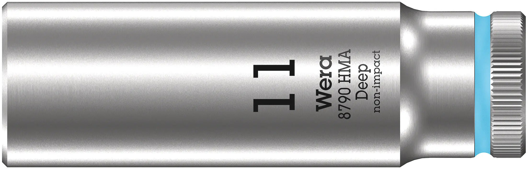 Wera 8790 HMA Deep Sockets (1/4" Drive Sockets - deep - 6-point) 1/4" Deep Socket SW 11 cyan 05004508001 Wera