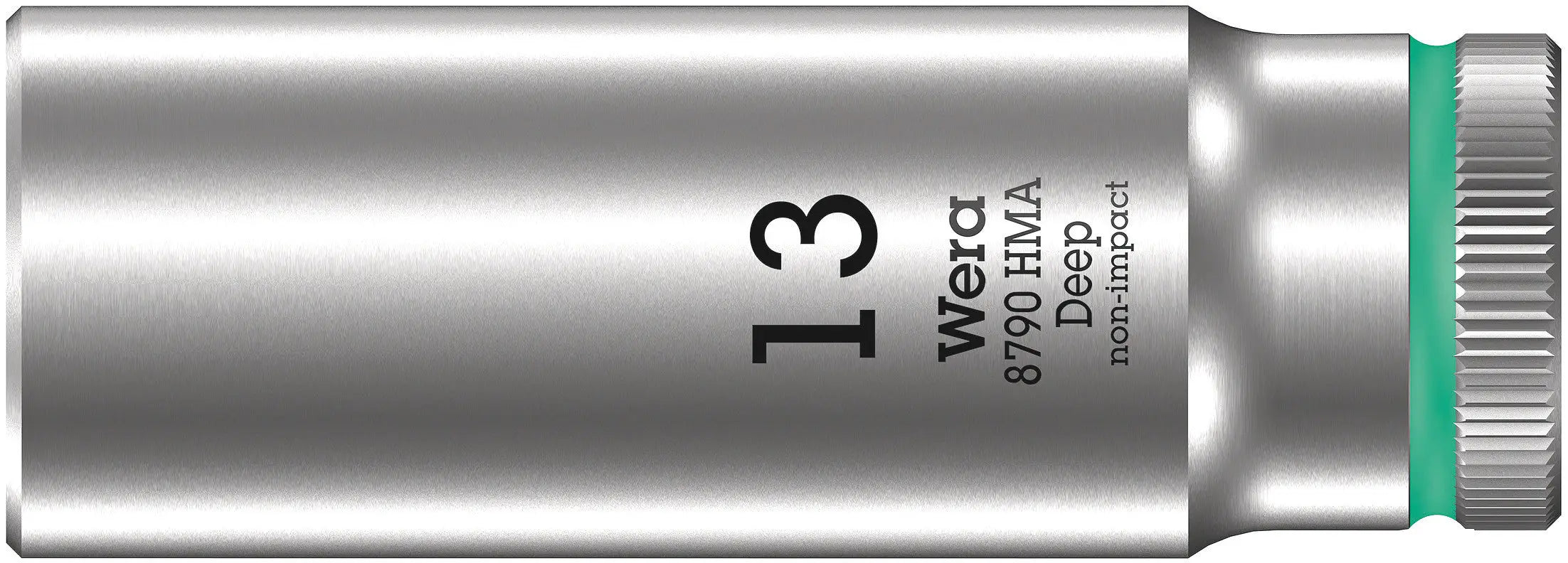 Wera 8790 HMA Deep Sockets (1/4" Drive Sockets - deep - 6-point) 1/4" Deep Socket SW 13 turquoise 05004510001 Wera