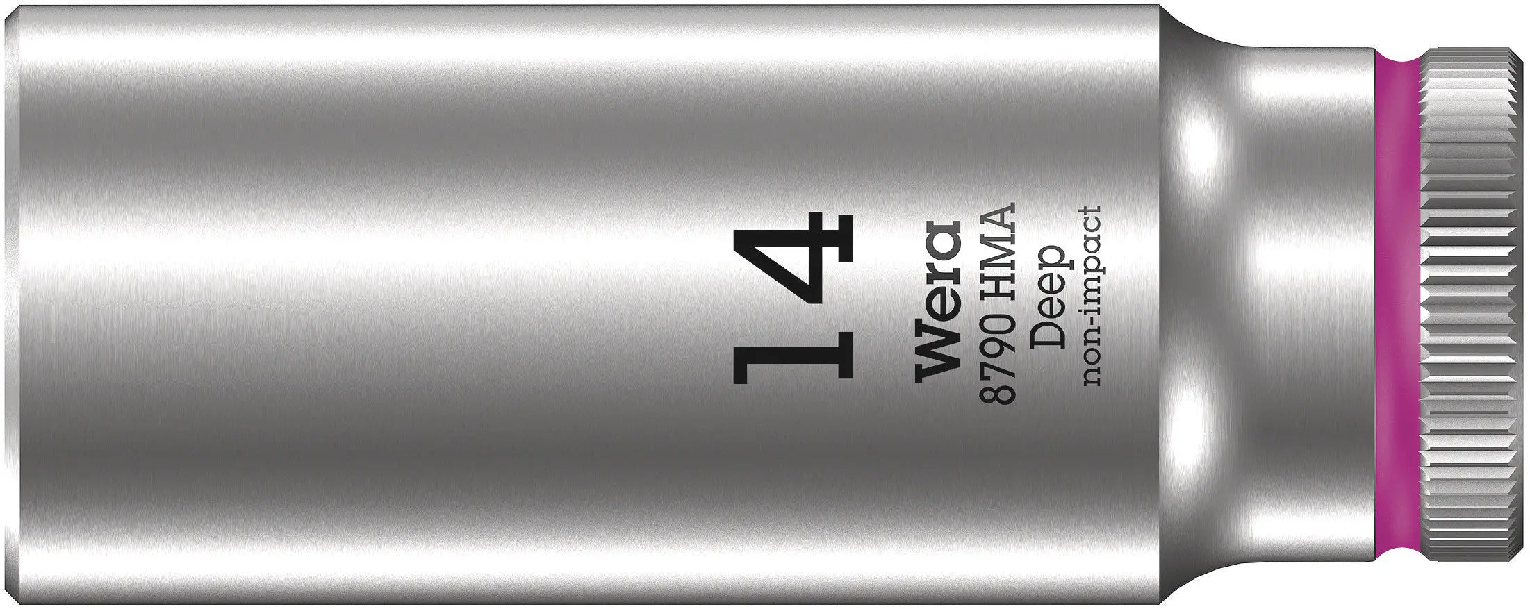 Wera 8790 HMA Deep Sockets (1/4" Drive Sockets - deep - 6-point) 1/4" Deep Socket SW 14 pink 05004511001 Wera
