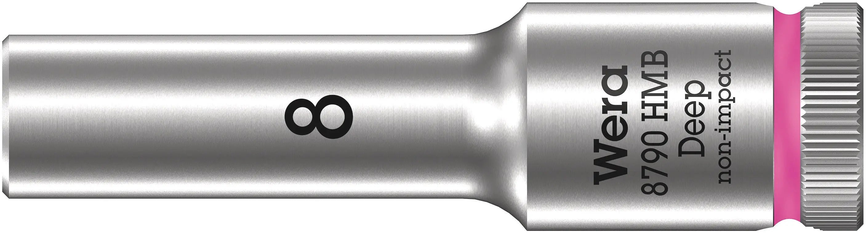 Wera 8790 HMB Deep (3/8" Drive Sockets - deep - 6-point) 3/8" Deep Socket SW 8 neon pink 05004530001 Wera