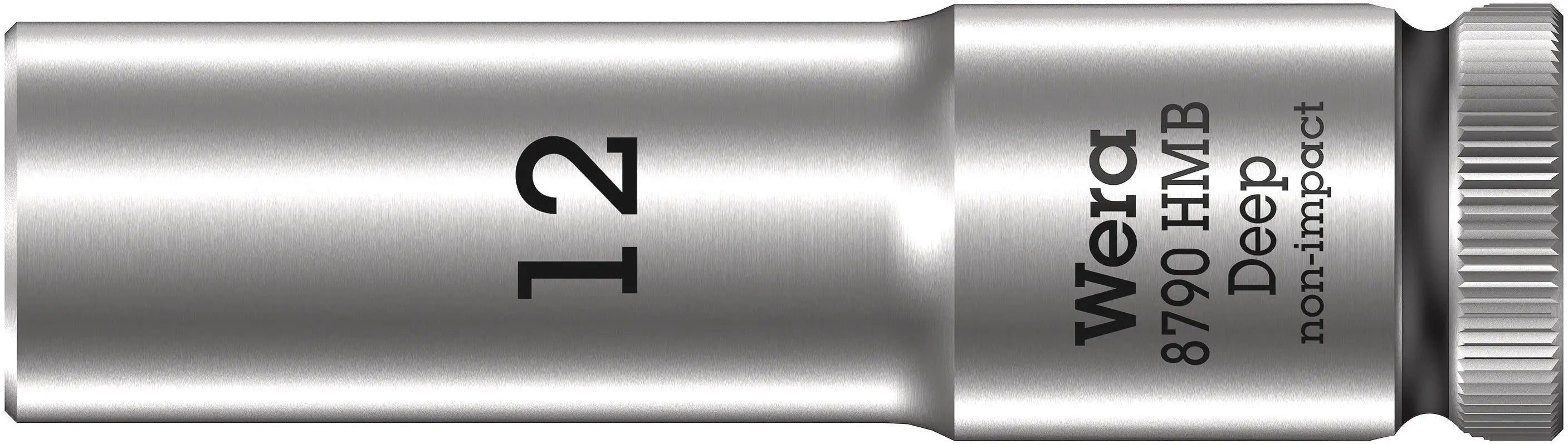 Wera 8790 HMB Deep (3/8" Drive Sockets - deep - 6-point) 3/8" Deep Socket SW 12 black 05004534001 Wera