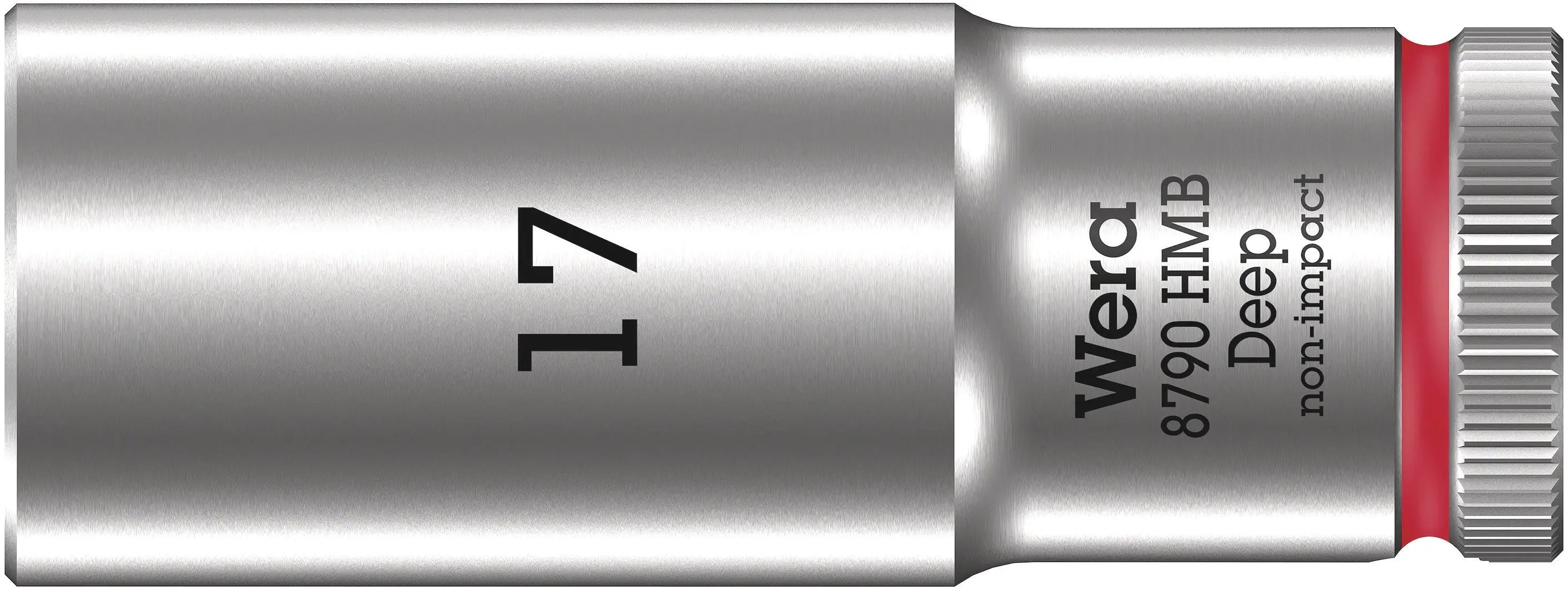 Wera 8790 HMB Deep (3/8" Drive Sockets - deep - 6-point) 3/8" Deep Socket SW 17 red 05004539001 Wera