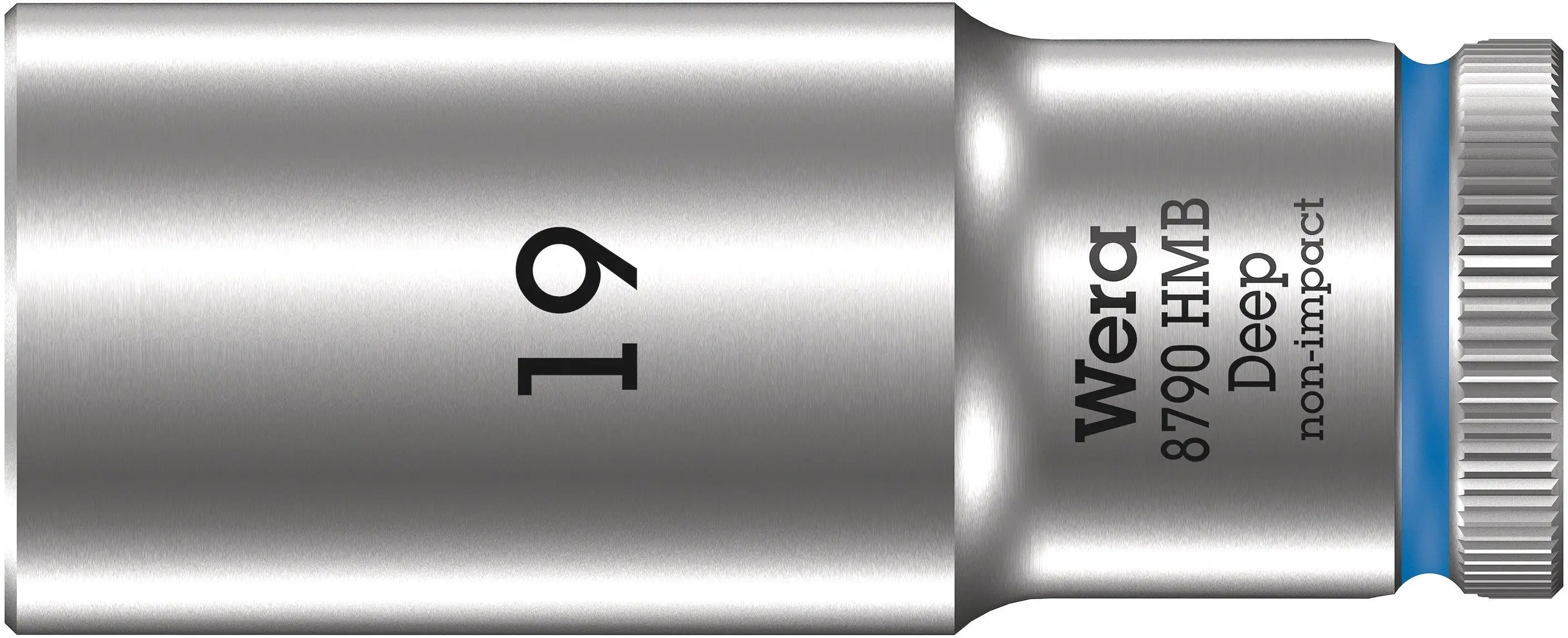 Wera 8790 HMB Deep (3/8" Drive Sockets - deep - 6-point) 3/8" Deep Socket SW 19 blue 05004541001 Wera