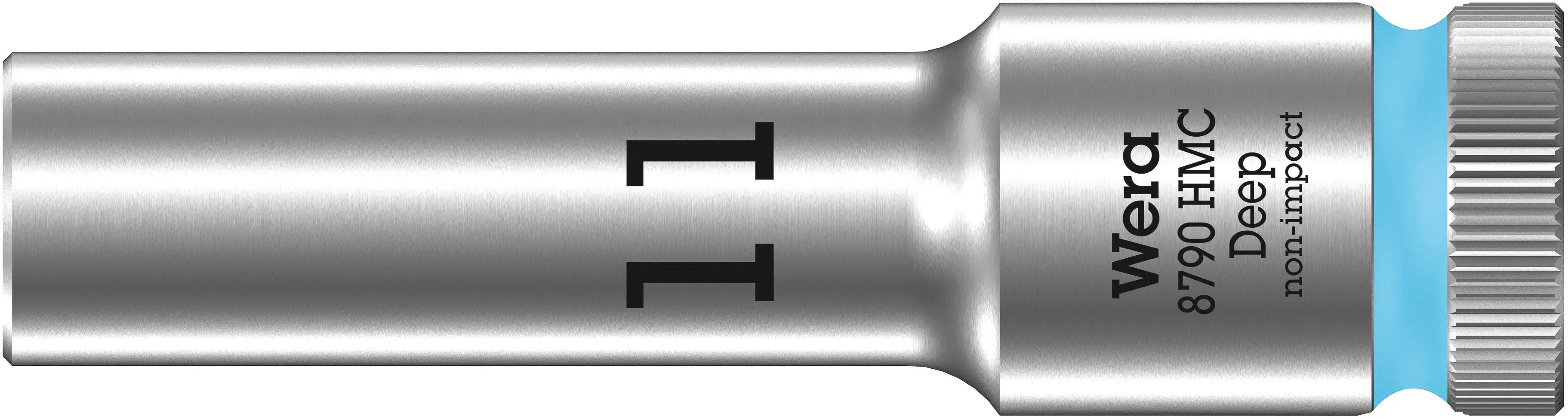 Wera 8790 HMC Deep (1/2" Drive Sockets - deep - 6-point) 1/2" Deep Socket SW 11 cyan 05004551001 Wera