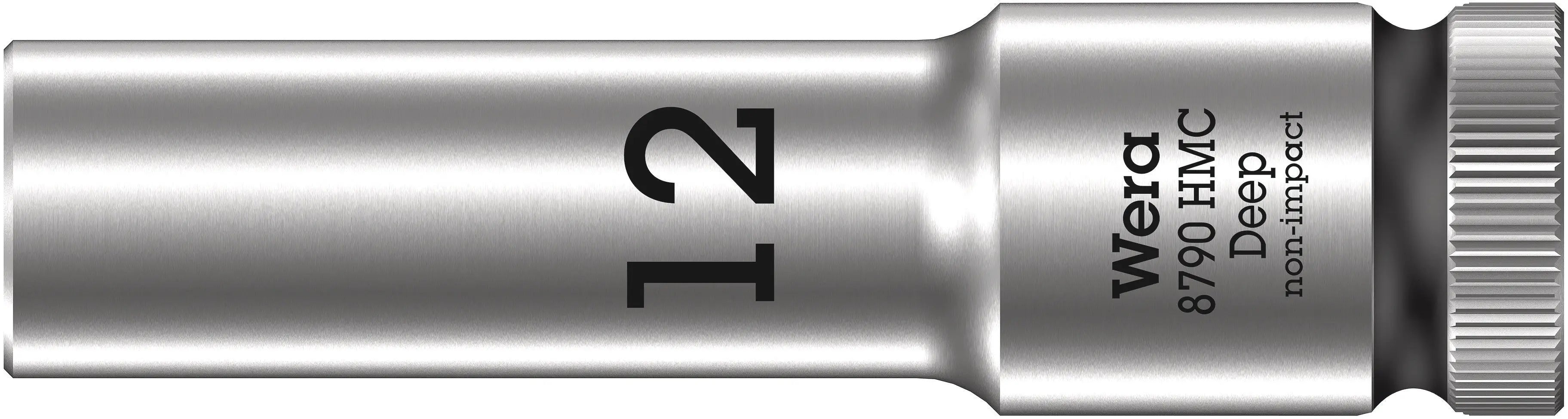 Wera 8790 HMC Deep (1/2" Drive Sockets - deep - 6-point) 1/2" Deep Socket SW 12 black 05004552001 Wera