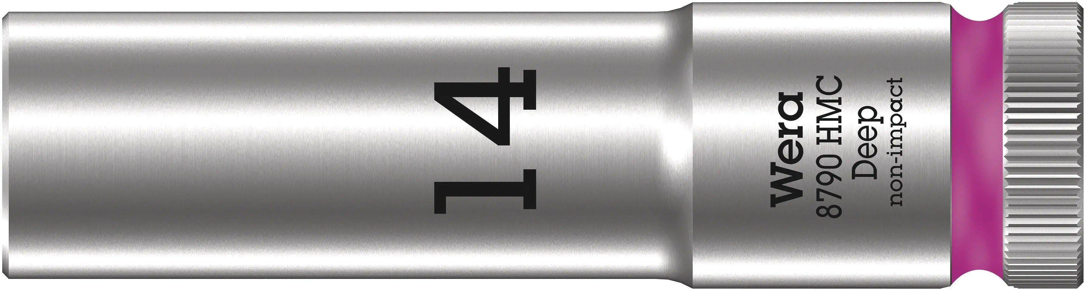Wera 8790 HMC Deep (1/2" Drive Sockets - deep - 6-point) 1/2" Deep Socket SW 14 pink 05004554001 Wera
