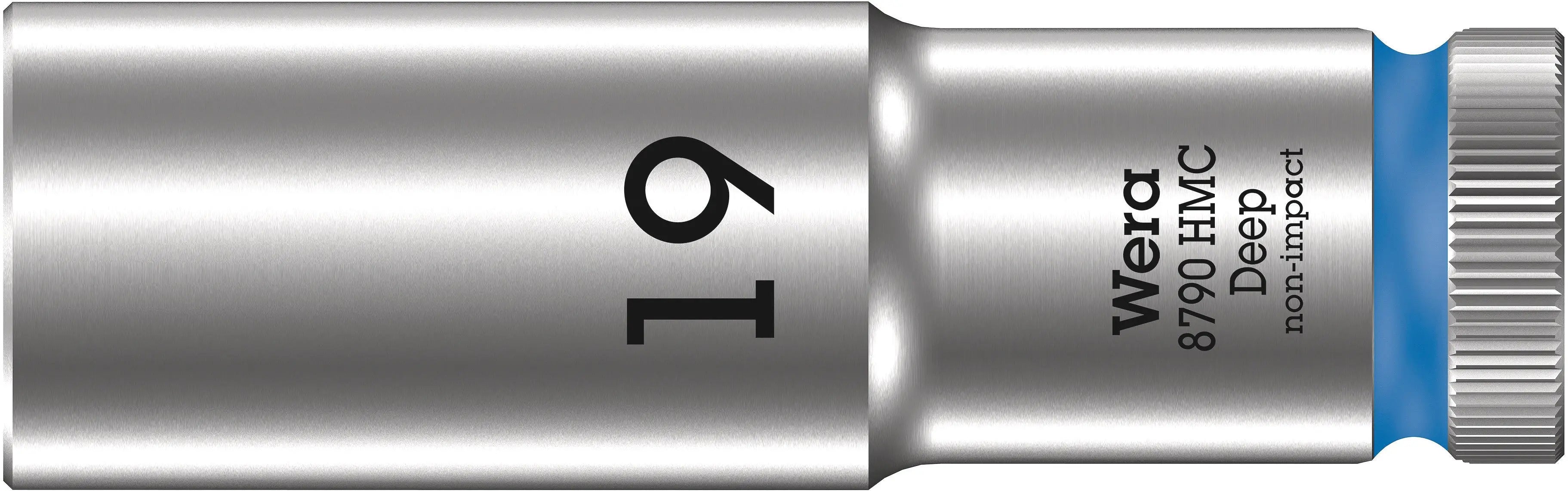 Wera 8790 HMC Deep (1/2" Drive Sockets - deep - 6-point) 1/2" Deep Socket SW 19 blue 05004559001 Wera