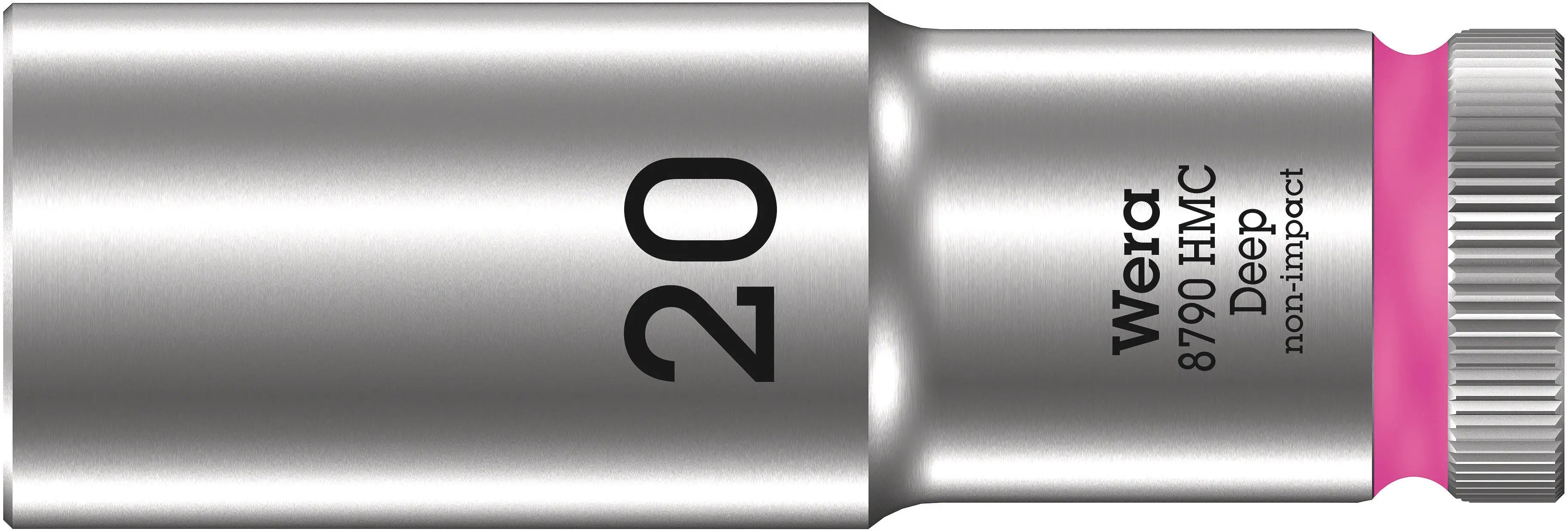 Wera 8790 HMC Deep (1/2" Drive Sockets - deep - 6-point) 1/2" Deep Socket SW 20 light pink 05004560001 Wera