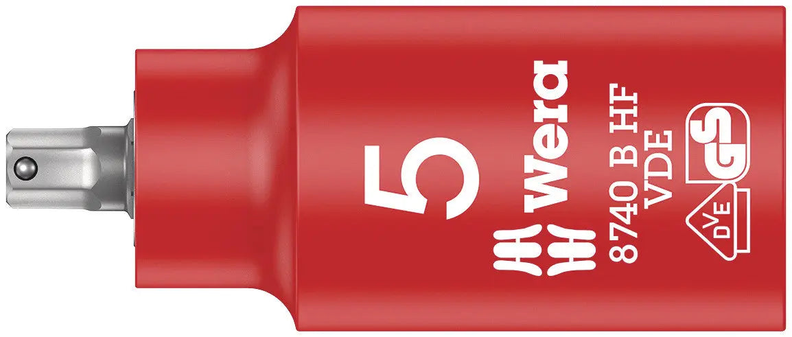 Wera 8740 B VDE HF Hex SW 5 HF Insulated Socket 05004901001 Wera