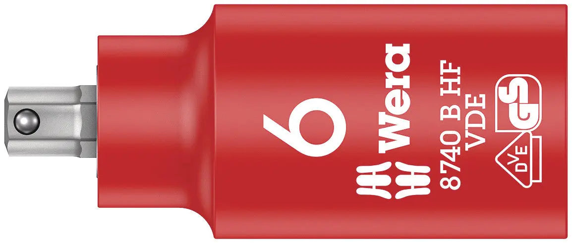 Wera 8740 B VDE HF Hex SW 6 HF Insulated Socket 05004902001 Wera