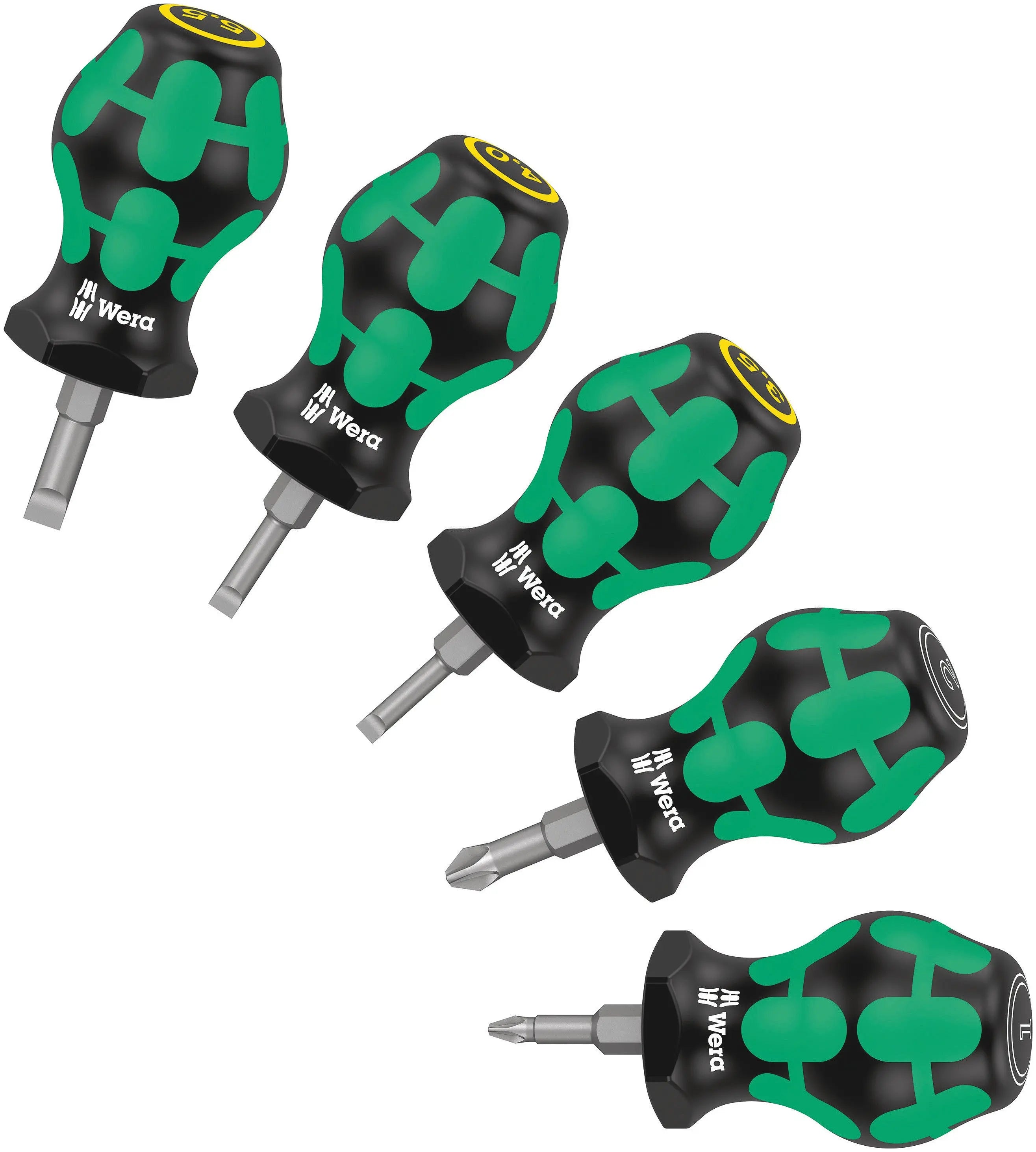 Wera Stubby Set, 5pc Pozidriv / Slotted 05008871001 Wera