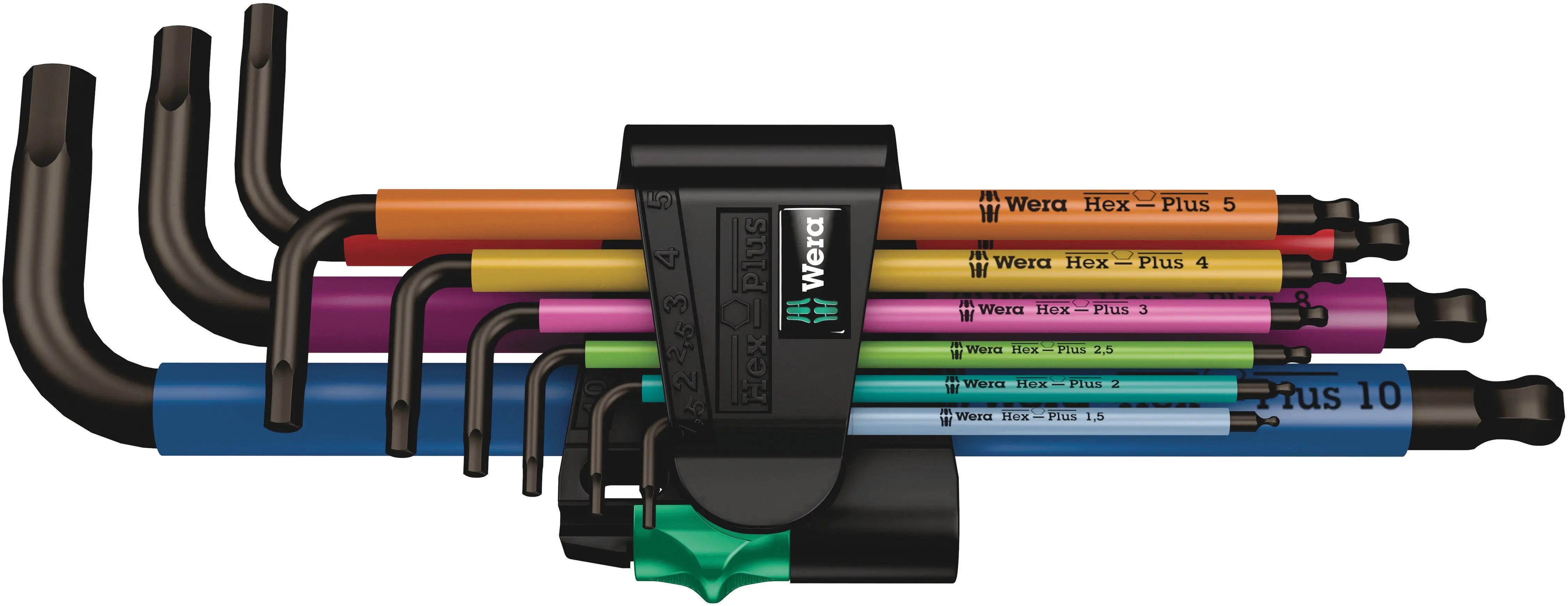 Wera 05022089001 | 950/9 Hex-Plus Multicolour L-key set, metric, BlackLaser, 9 pieces Wera