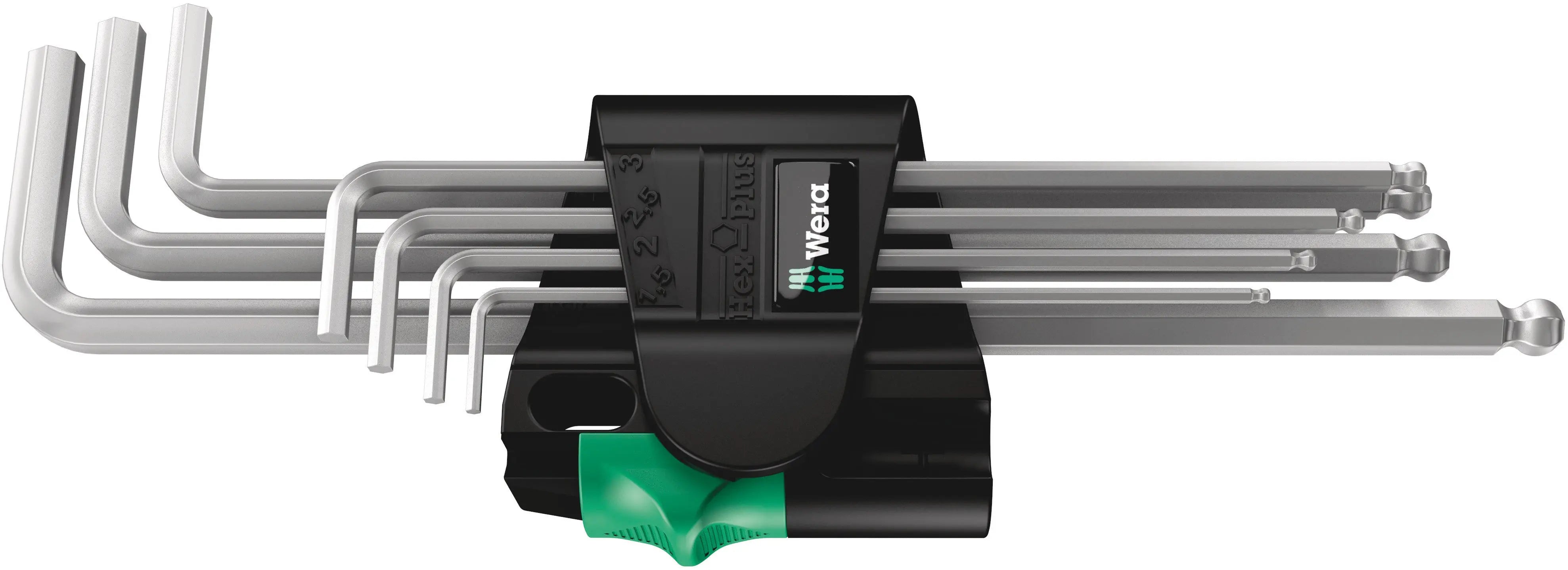 Wera 950 PKL/7 B SM MAGNET HEX KEY SET LONG ARM BALLPOINT HEX KEY SET 05022101001 Wera
