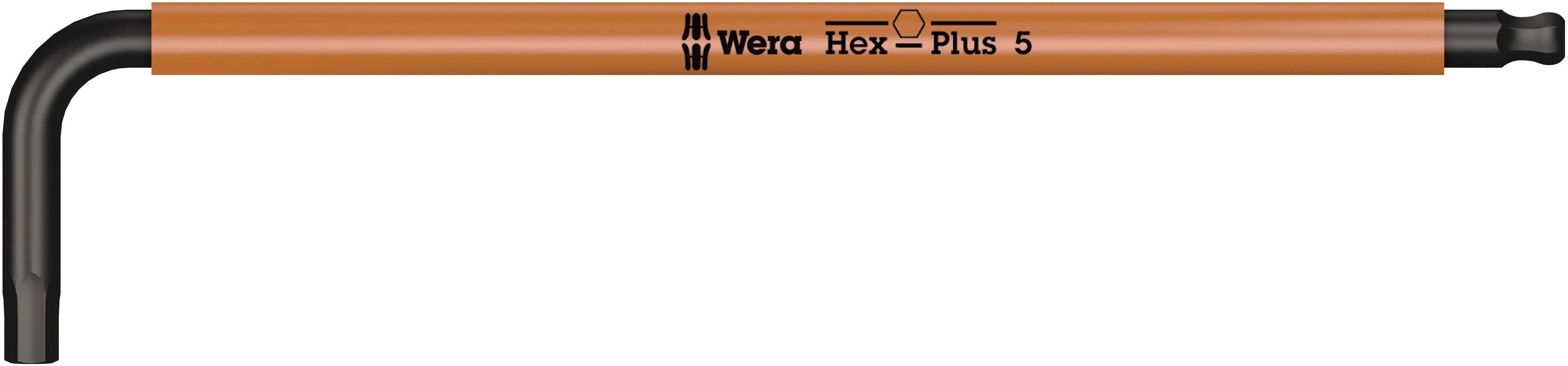 Wera 950 SPKL Hex-Plus HF SW 5,0 leuchtorange L-key with holding function 05022202001 Wera