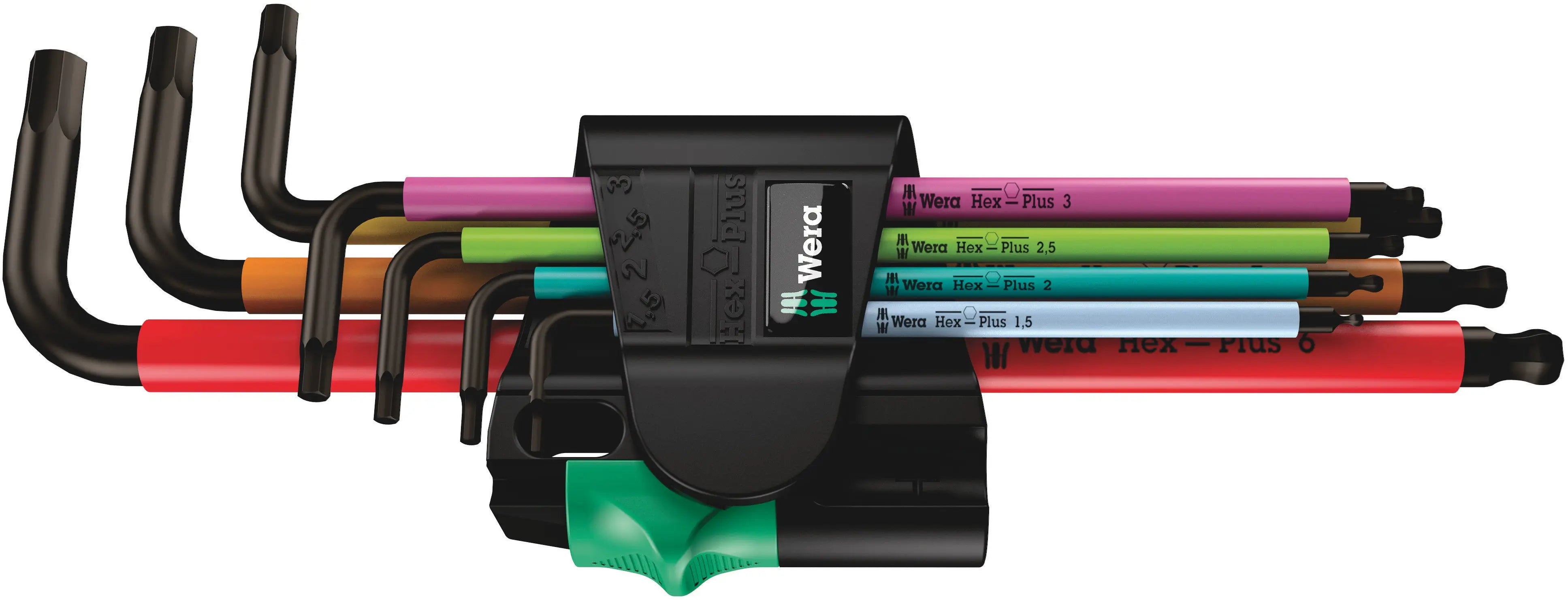 Wera 950 SPKL/7 B SM MULTICOLOUR MAGNET HEX KEY SET LONG ARM HEX KEY SET 05022534001 Wera