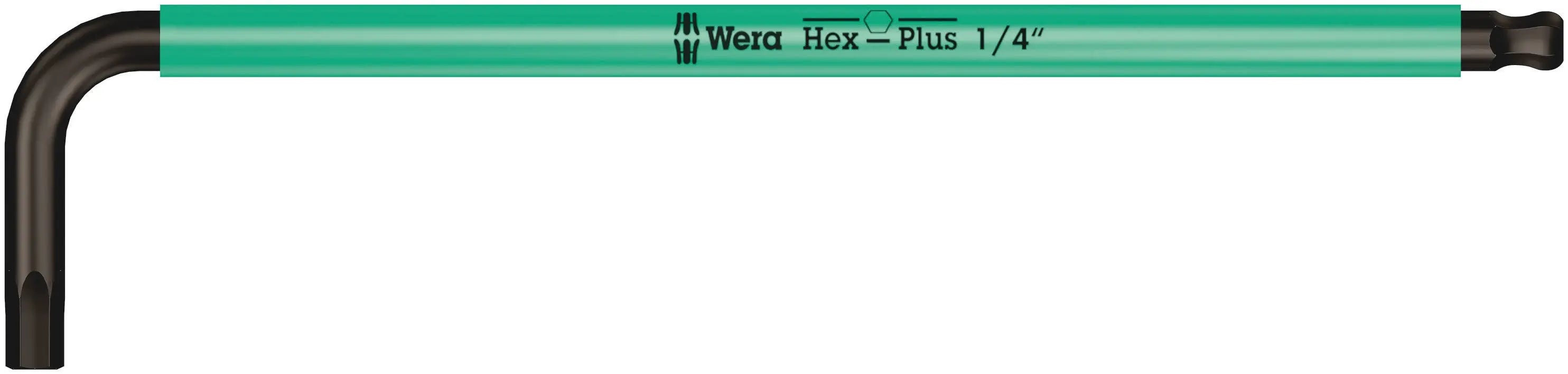 Wera 950 SPKL HEX-PLUS SW 1/4" TURQUOISE LONG ARM HEX KEY 05022636001 Wera