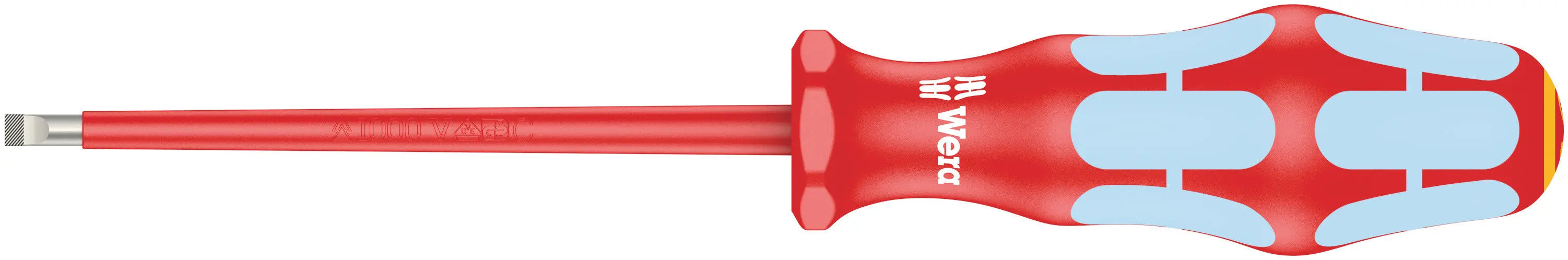 Wera 3160I 0.8 X 4.0 X 100 MM VDE-INSULATED SCREWDRIVER 05022731001 Wera