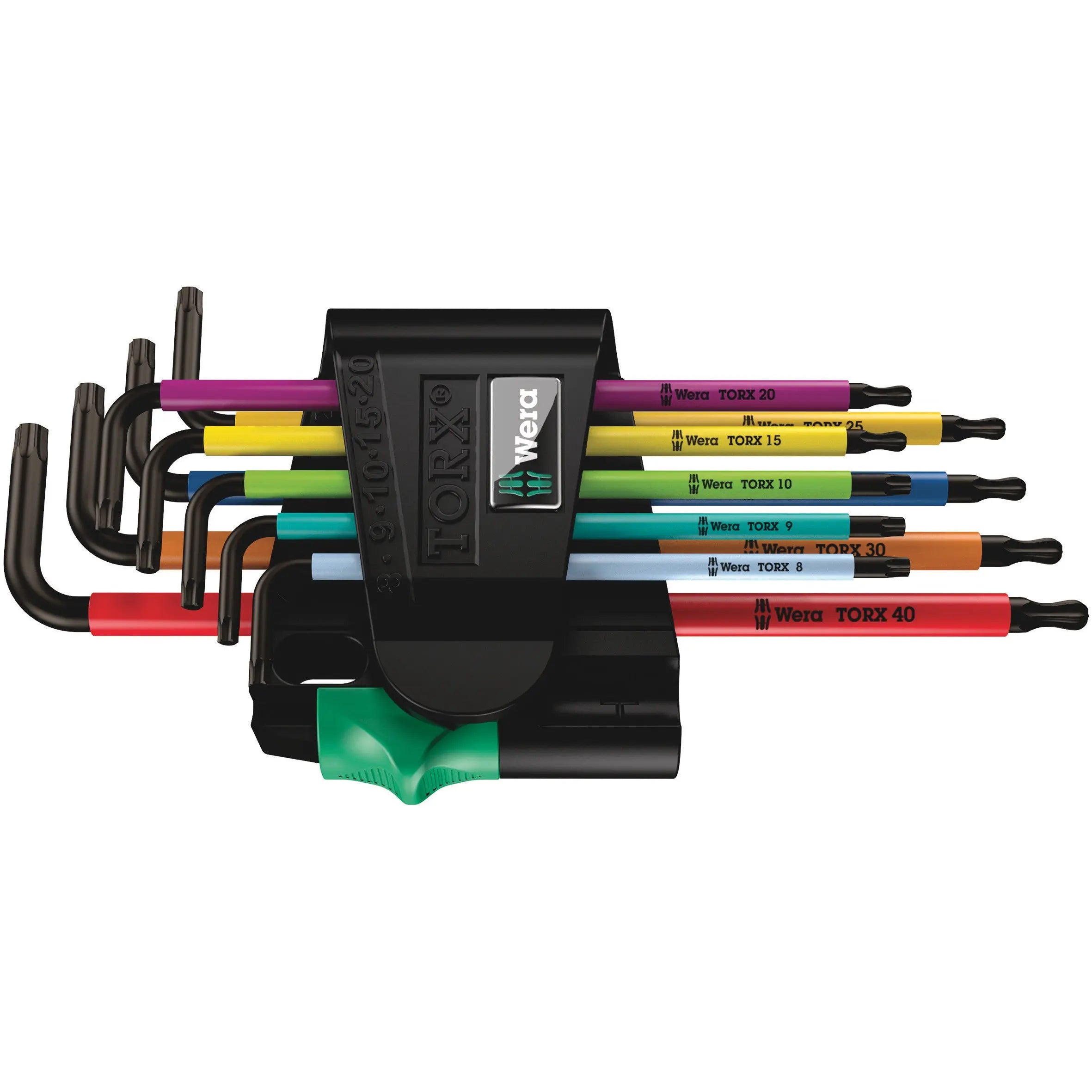 Wera 967 SPKL/9 TX BO MULTICOLOUR L-KEY SET FOR TAMPER-PROOF TORX SCREWS 05024335001 Wera