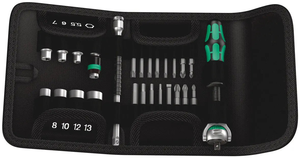 Wera KRAFTFORM KOMPAKT ZYKLOP 1/4" ZYKLOP 1/4 DR. RATCHET SET 26 PCS. 05051045001 Wera