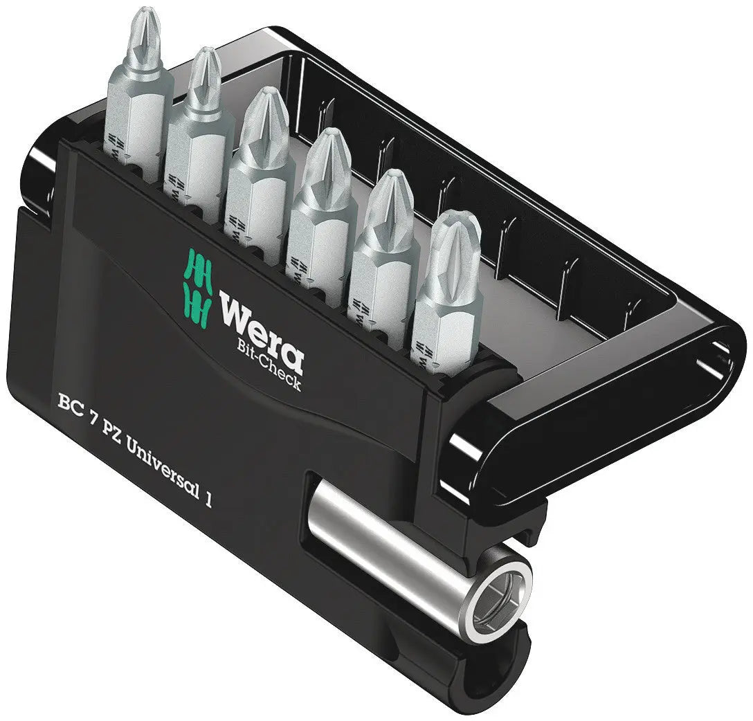 Wera BIT-CHECK 7 PZ UNIVERSAL 1 PZ-BITS + UNIVERSAL BITHOLDER 05056296001 Wera