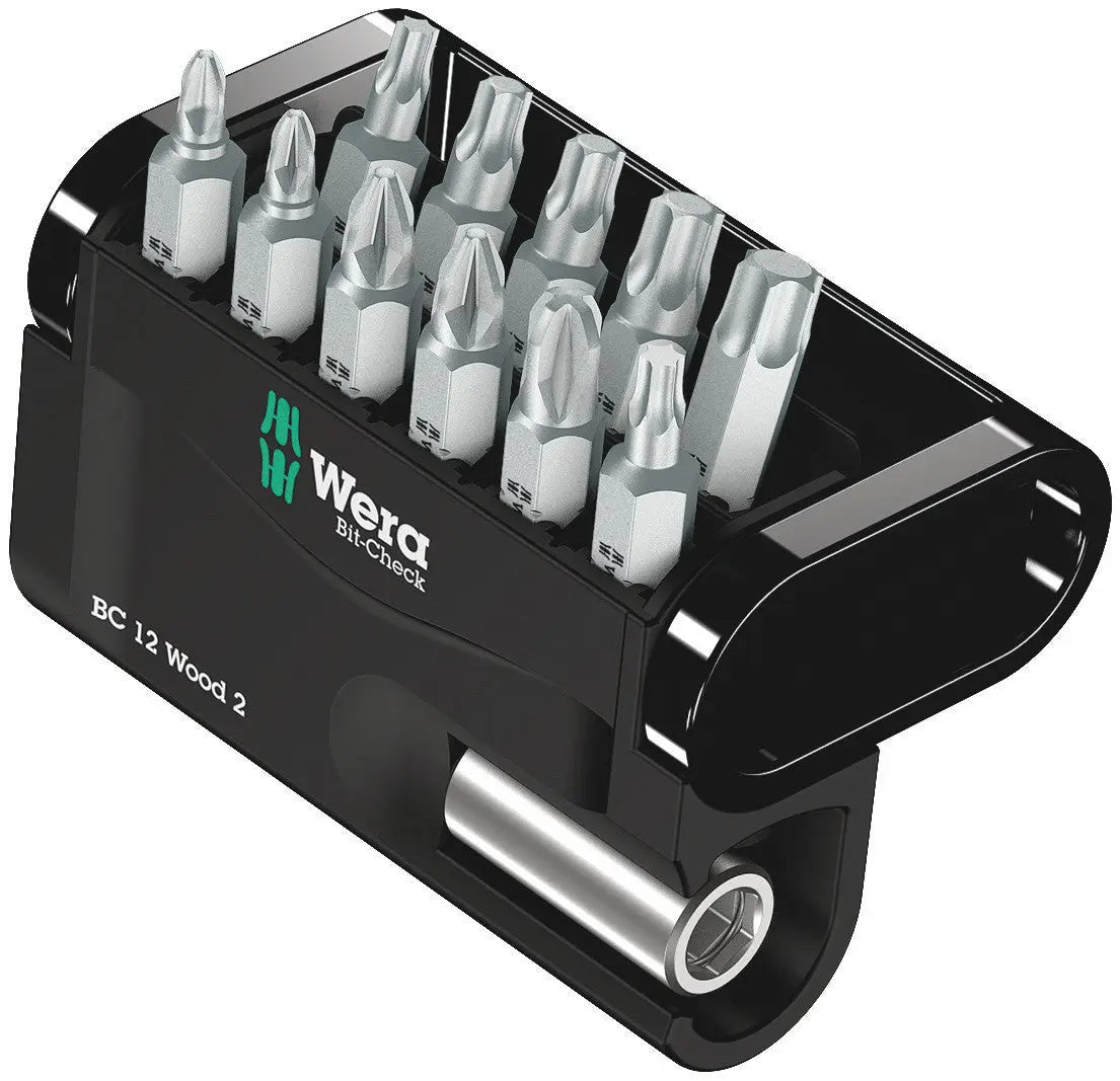Wera BIT-CHECK 12 WOOD 2 BITS ASSORTMENT 05057422001 Wera