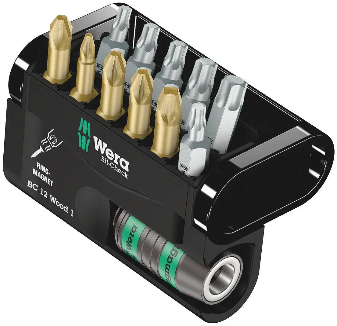 Wera BIT-CHECK 12 WOOD 1 BITS ASSORTMENT 05057423001 Wera