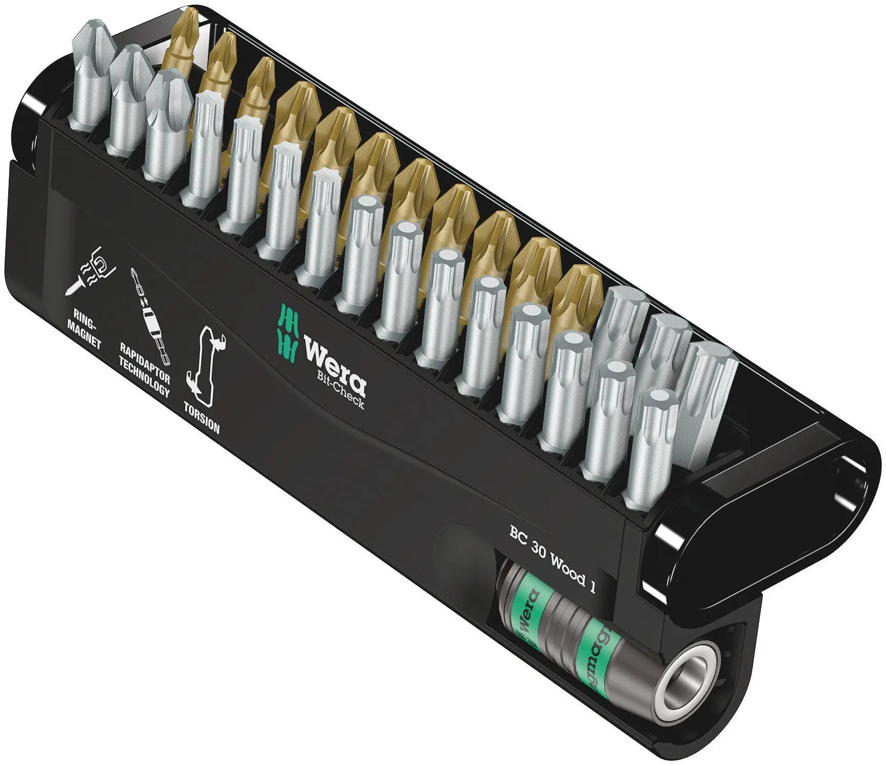 Wera BIT-CHECK 30 WOOD 1 BIT ASSORTMENT 05057433001 Wera
