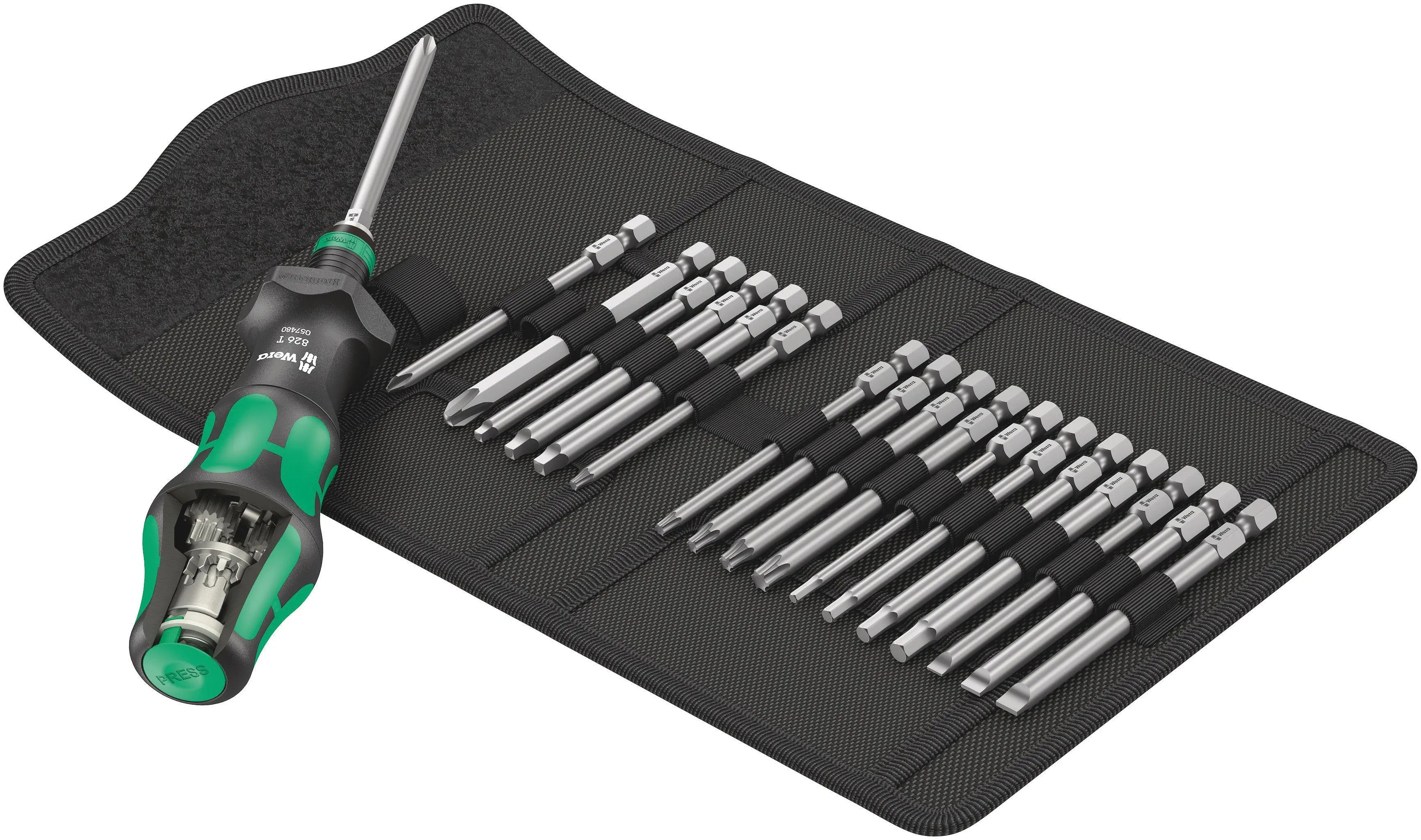 Wera Kraftform Kompakt Turbo Imperial Set with Bits & Pouch 05057483001 Wera