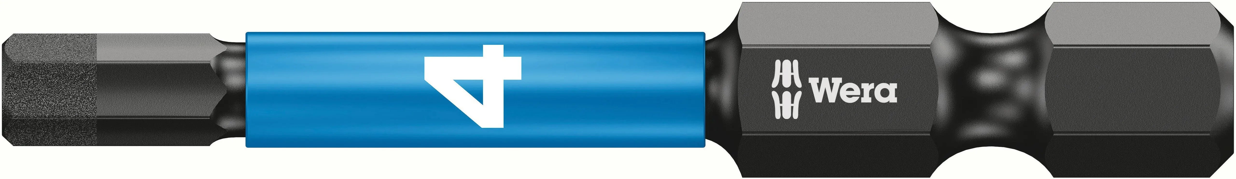 Wera 840/4 IMP DC HEX-PLUS SW 4.0 X 50 MM BITS FOR HEX SOCKET SCREWS, IMPACT (5pcs/pack) 05057644001 Wera
