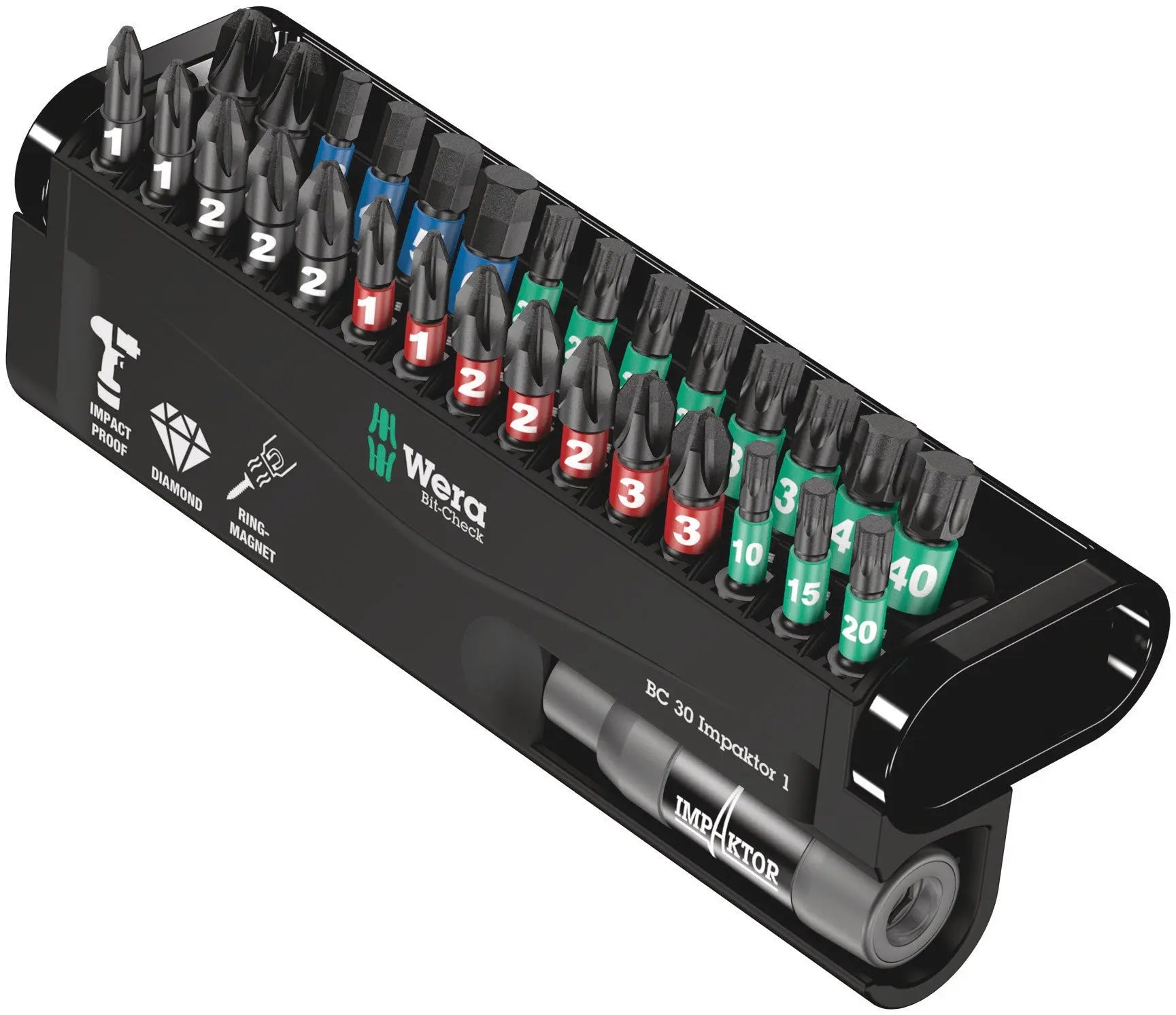 Wera BIT-CHECK 30 IMPAKTOR 1 BITS-ASSORTMENT 05057690001 Wera