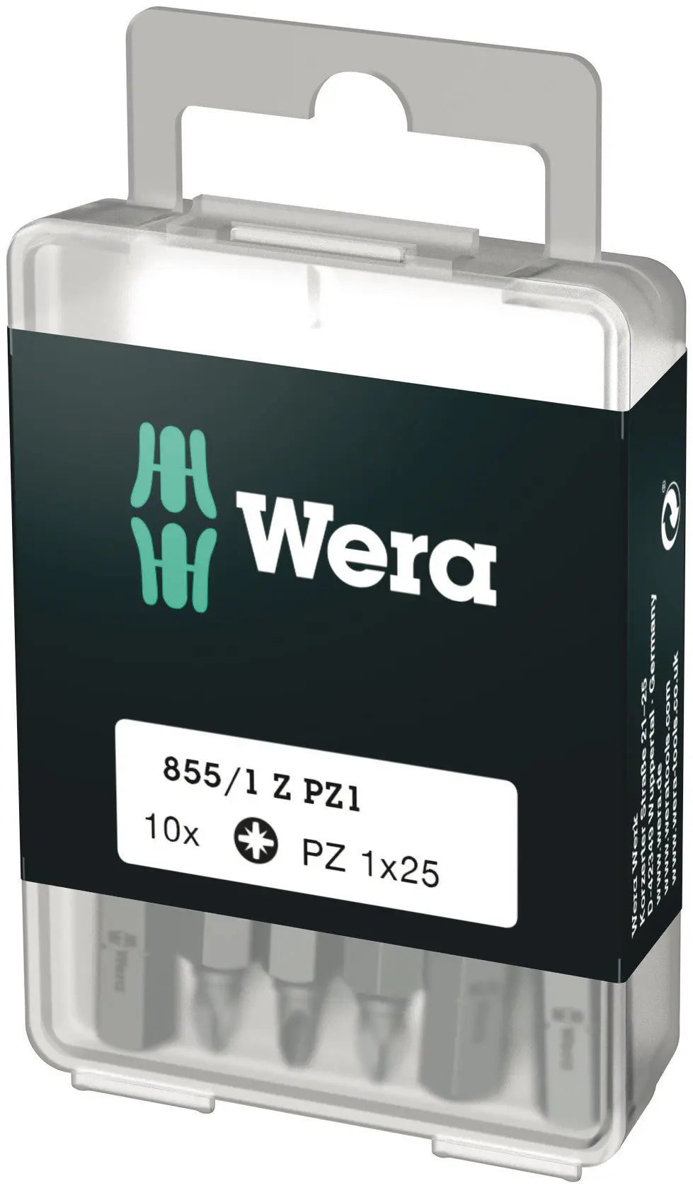 Wera 855/1 Z PZ 1 X 25 MM DIY-BOX POZIDRIV-BITS DIY-BOX 05072403001 Wera