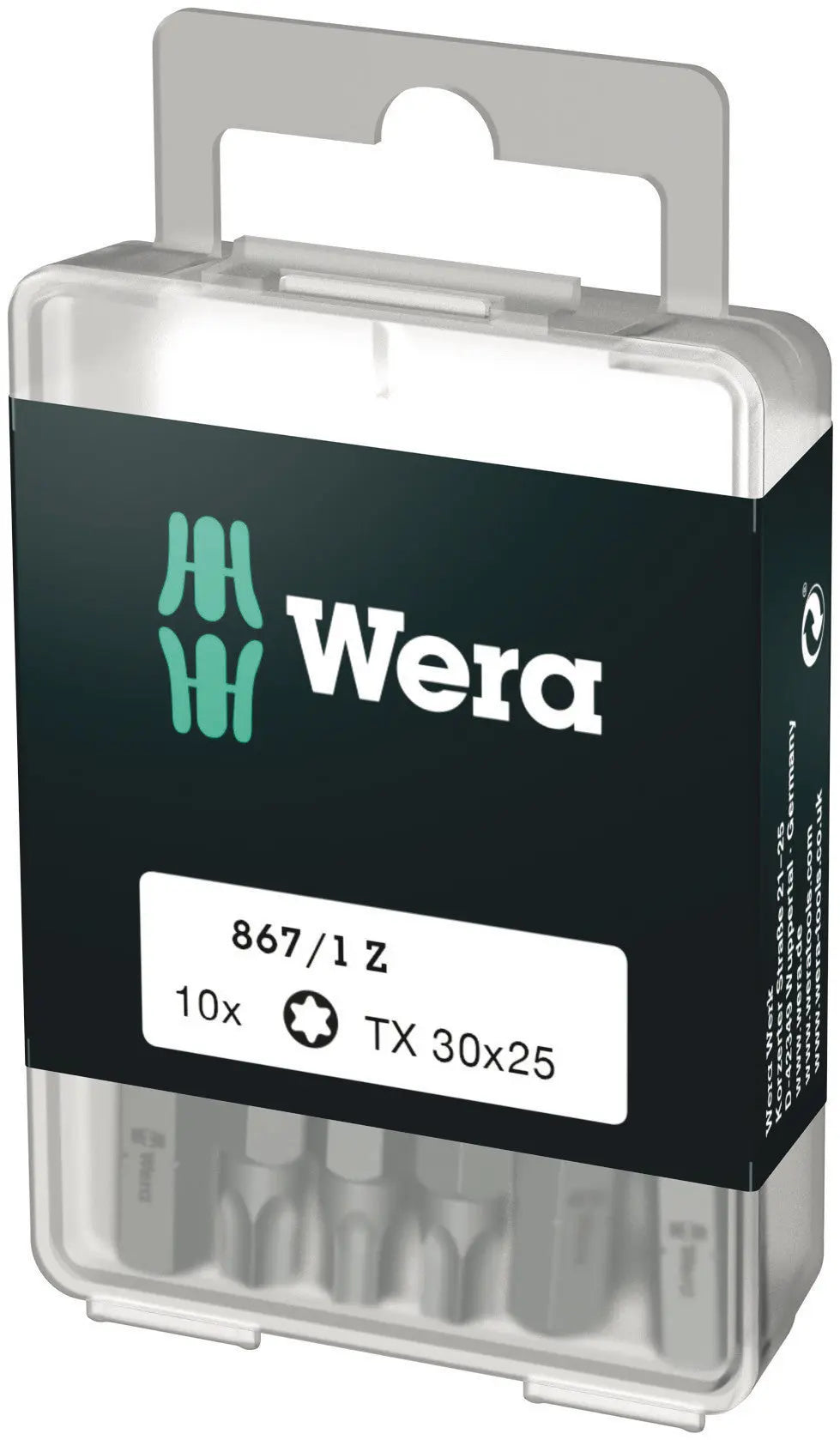Wera 867/1 Z TX 30 X 25 MM DIY-BOX BITS FOR TORX SOCKET SCREWS DIY-BOX 05072411001 Wera