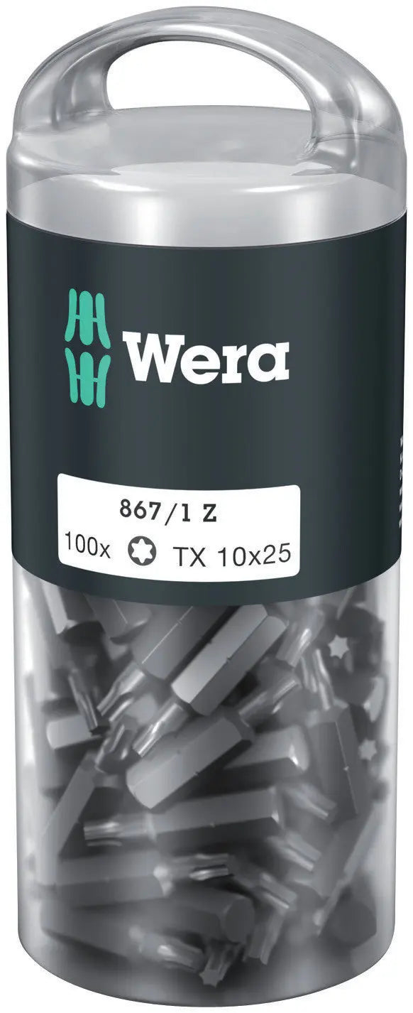 Wera 867/1 Z TX 10 X 25 MM DIY-BOX BITS FOR TORX SOCKET SCREWS 05072446001 Wera