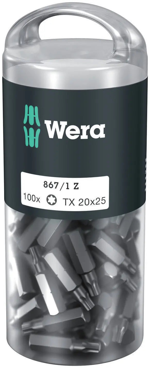 Wera 867/1 Z TX 20 X 25 MM DIY-BOX BITS FOR TORX SOCKET SCREWS 05072448001 Wera
