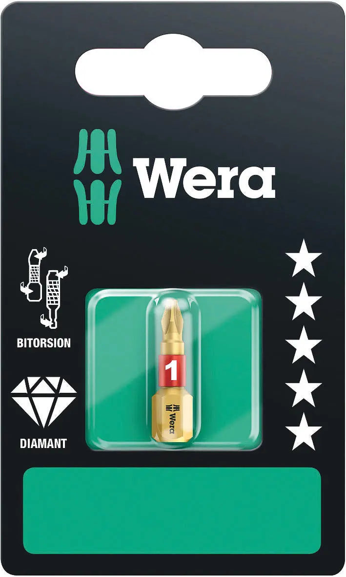 Wera 851/1 BDC PH 1 X 25 MM SB BITS ASSORTMENT 05073332001 Wera