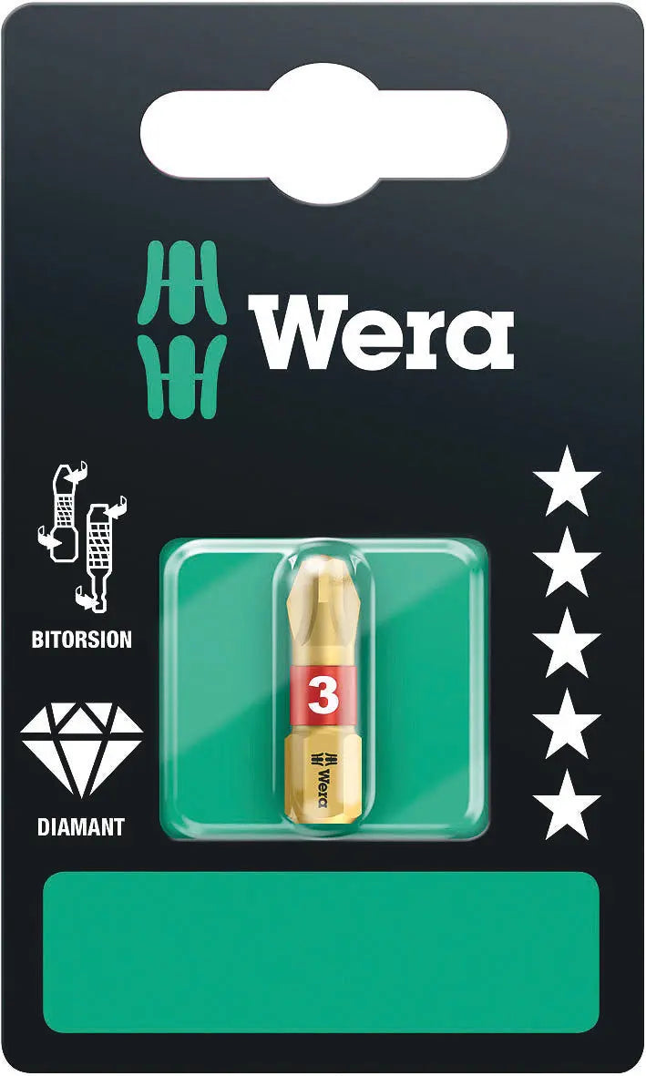 Wera 851/1 BDC PH 3 X 25 MM SB BITS ASSORTMENT 05073334001 Wera