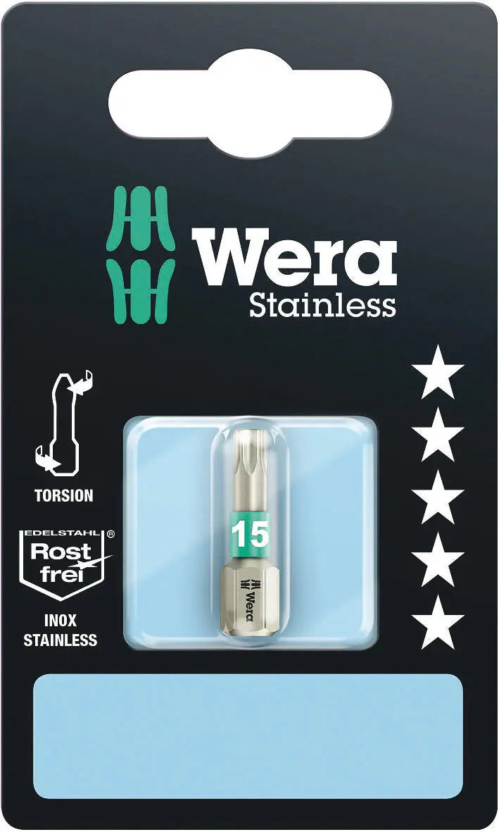 Wera 3867/1 TS TX 15 X 25 MM SB TORX BIT 05073621001 Wera
