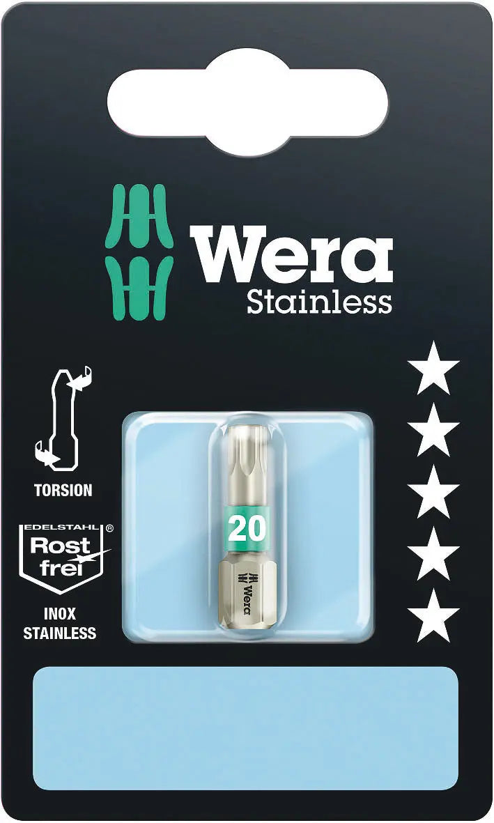 Wera 3867/1 TS TX 20 X 25 MM SB TORX BIT 05073622001 Wera