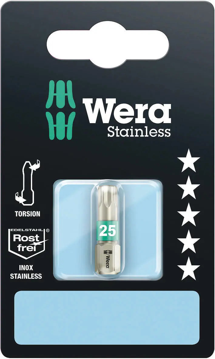 Wera 3867/1 TS TX 25 X 25 MM SB TORX BIT 05073623001 Wera