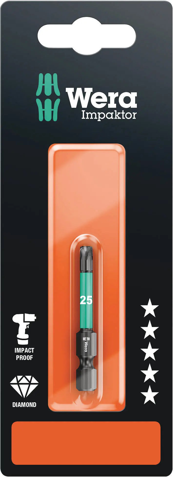 Wera 867/4 IMP DC TX 25 X 50 MM SB TORX-BITS, IMPACT 05073965001 Wera