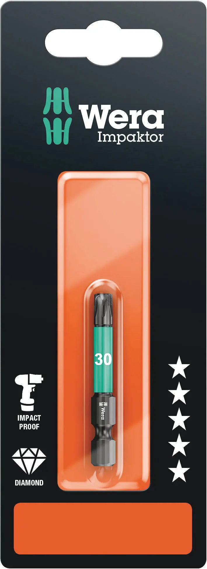 Wera 867/4 IMP DC TX 30 X 50 MM SB TORX-BITS, IMPACT 05073966001 Wera