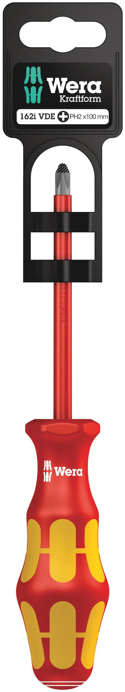 Wera 162I PH 2 X 100 MM HANG-TAG VDE-INSULATED SCREWDRIVER 05100012001 Wera