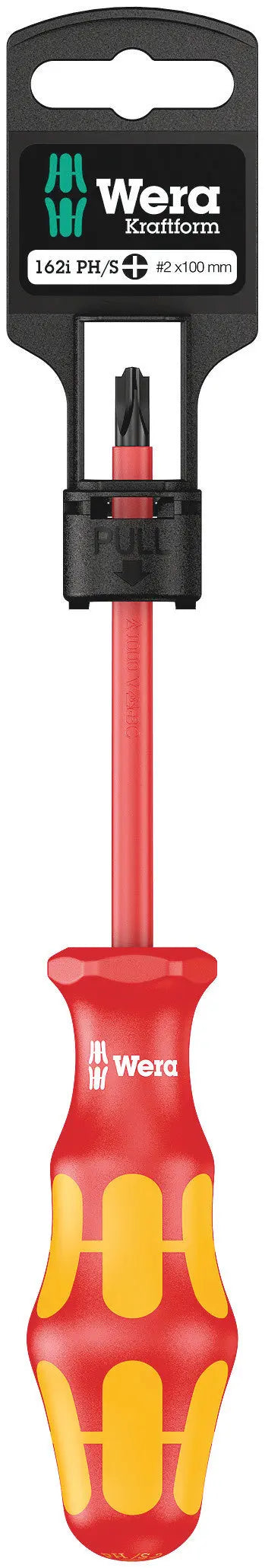 Wera 162i PH/S # 2 x 100 mm Hang-Tag VDE Insulated screwdriver for PlusMinus screws 05100020001 Wera