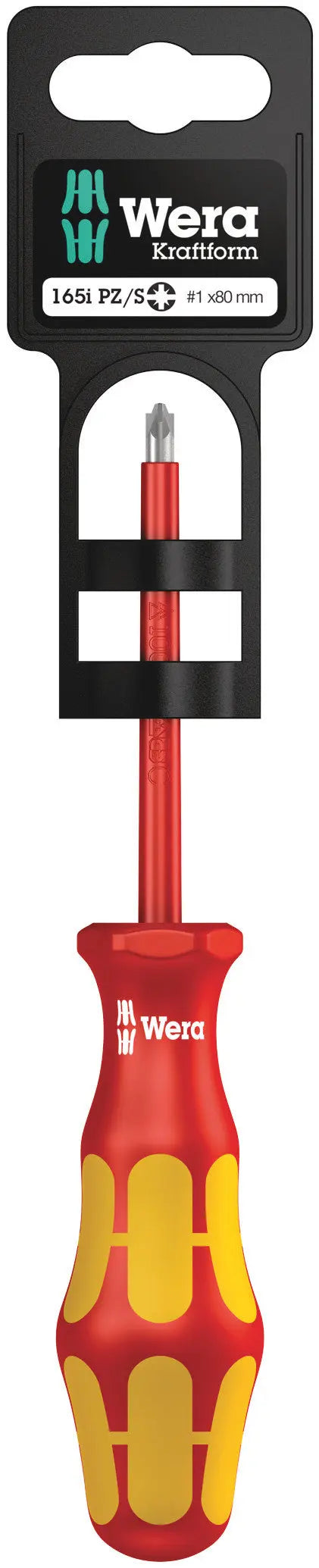 Wera 165i PZ/S # 1 x 80 mm Hang-Tag VDE-insulated screwdriver 05100021001 Wera